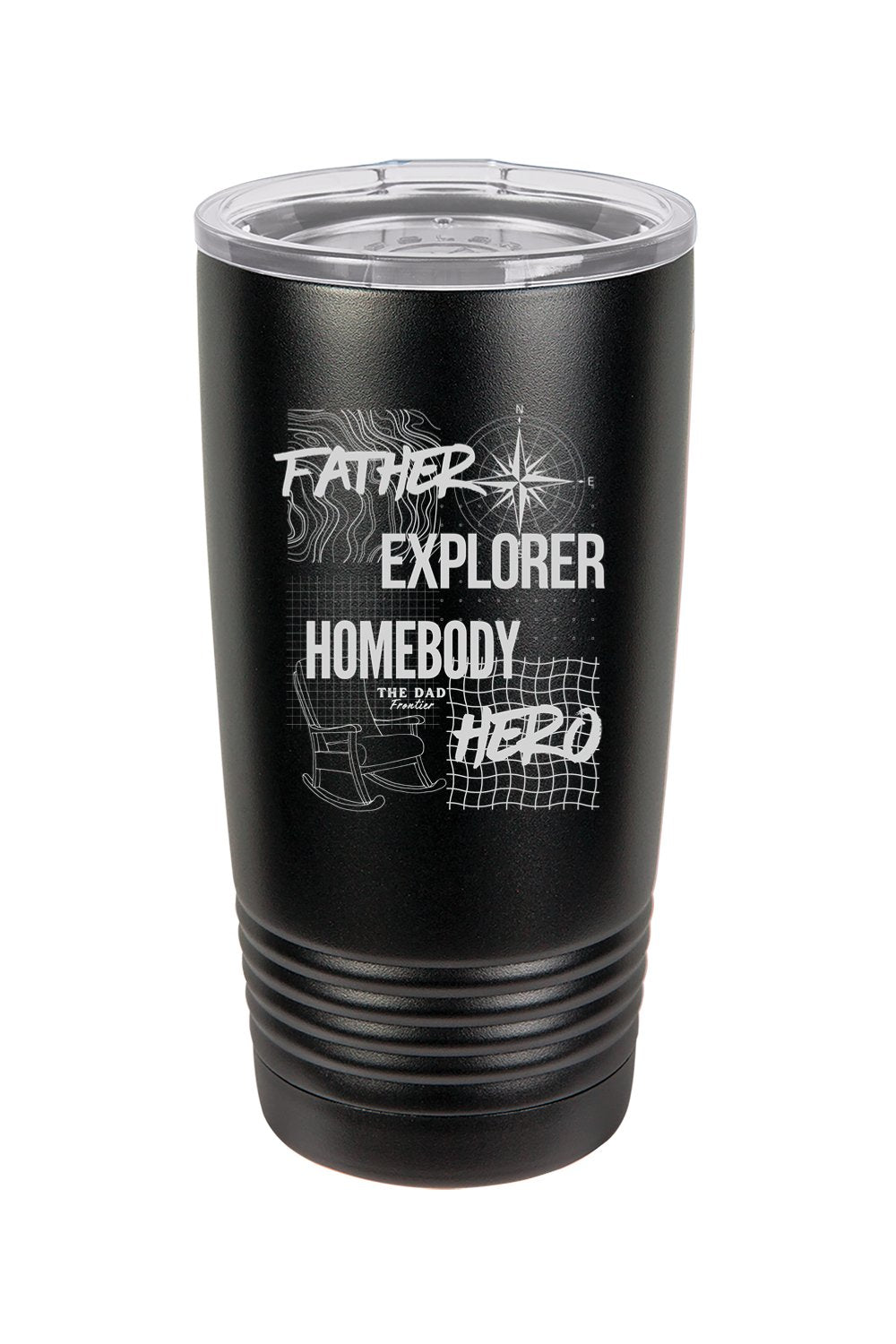 Father. Explorer. Homebody. Hero. 20oz Tumbler - The Dad Frontier