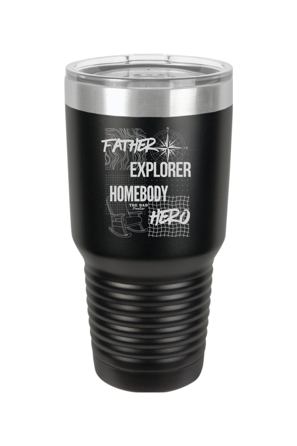 Father. Explorer. Homebody. Hero. 30oz Tumbler - The Dad Frontier